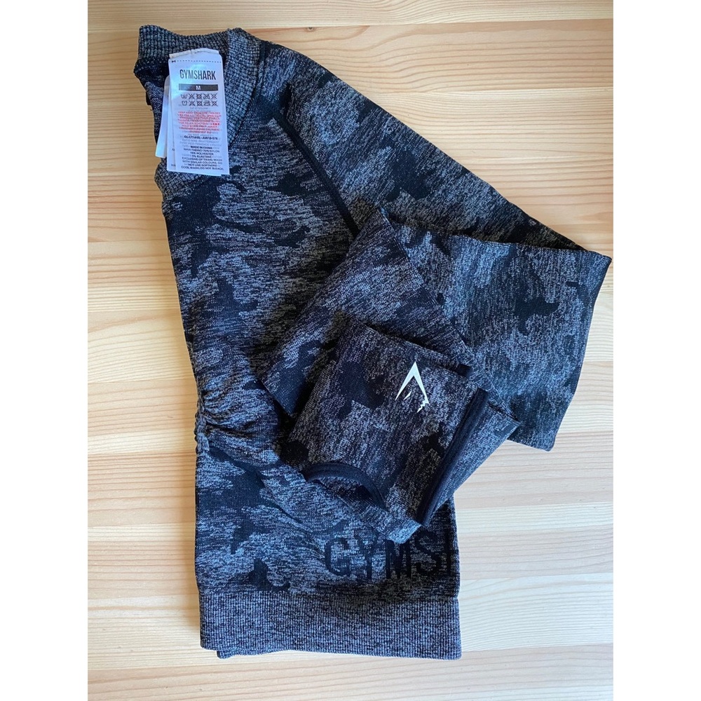 Gymshark camo seamless long sleeved crop
